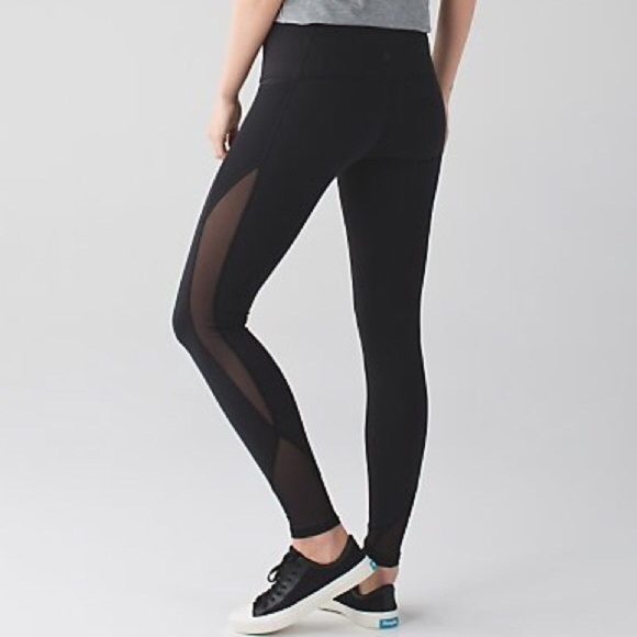 lululemon athletica Pants - LULULEMON Make a Move Tight Black Mesh {M39}